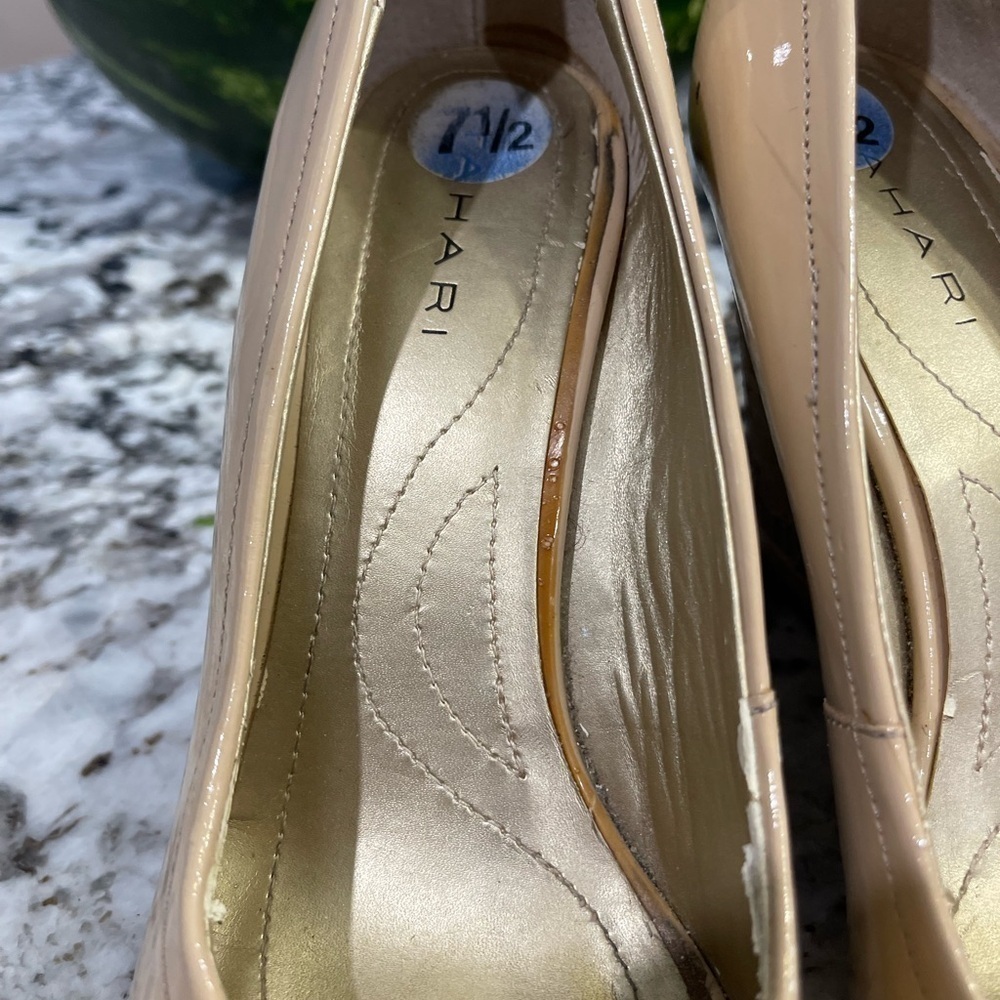 Tahari Clover Nude Cork Wedge Shoes woman’s size 7.5 - Picture 7 of 10